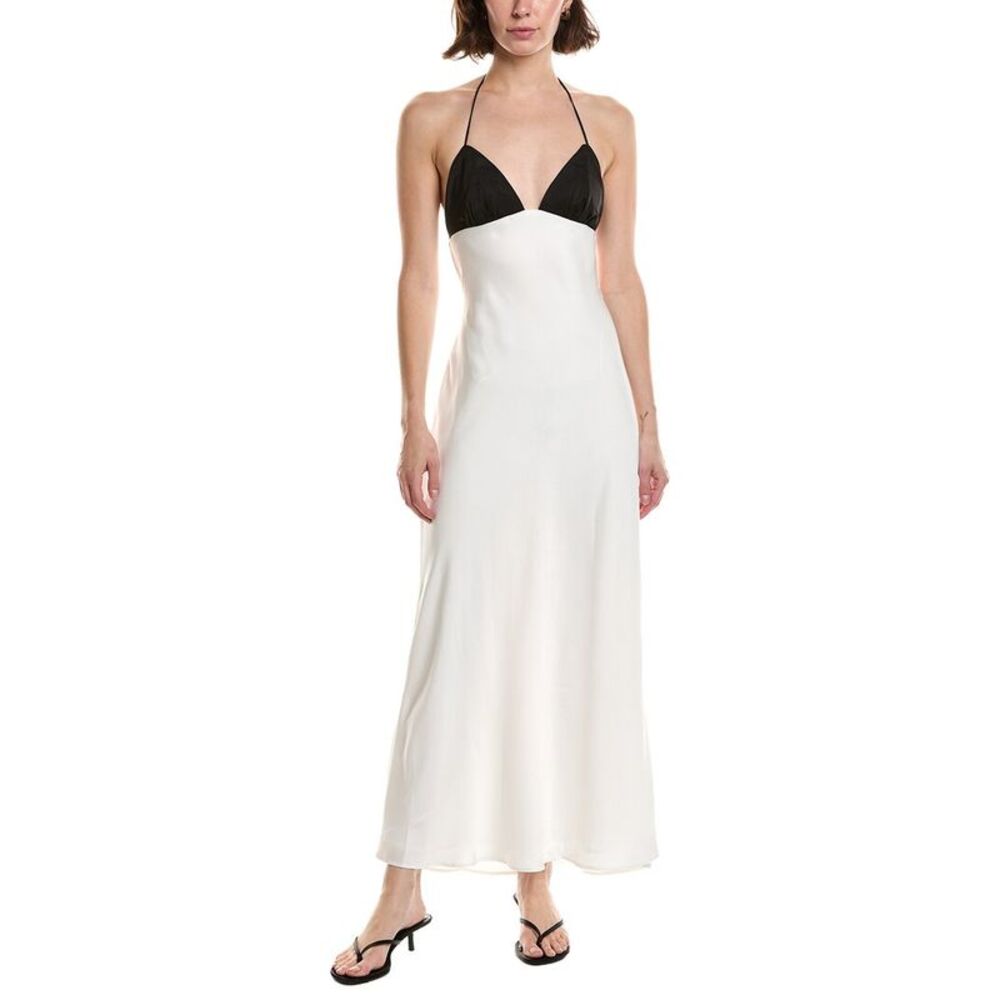 Nia Womens  Wolfe Maxi Dress, White